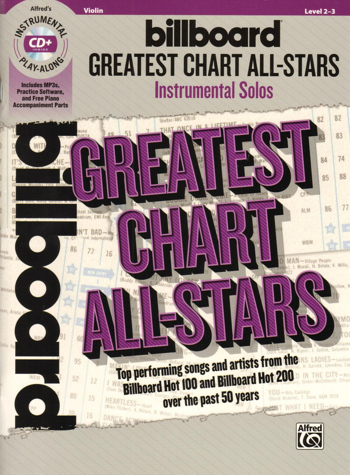 Billboard Greatest Chart All-Stars - Instrumental Solos Level 2-3 - for Violin with CD Audio - Alfred