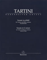 Tartini, Giuseppe - Sonata in G minor ("Devil's Trill") - for Violin and Basso continuo - Barenreiter URTEXT