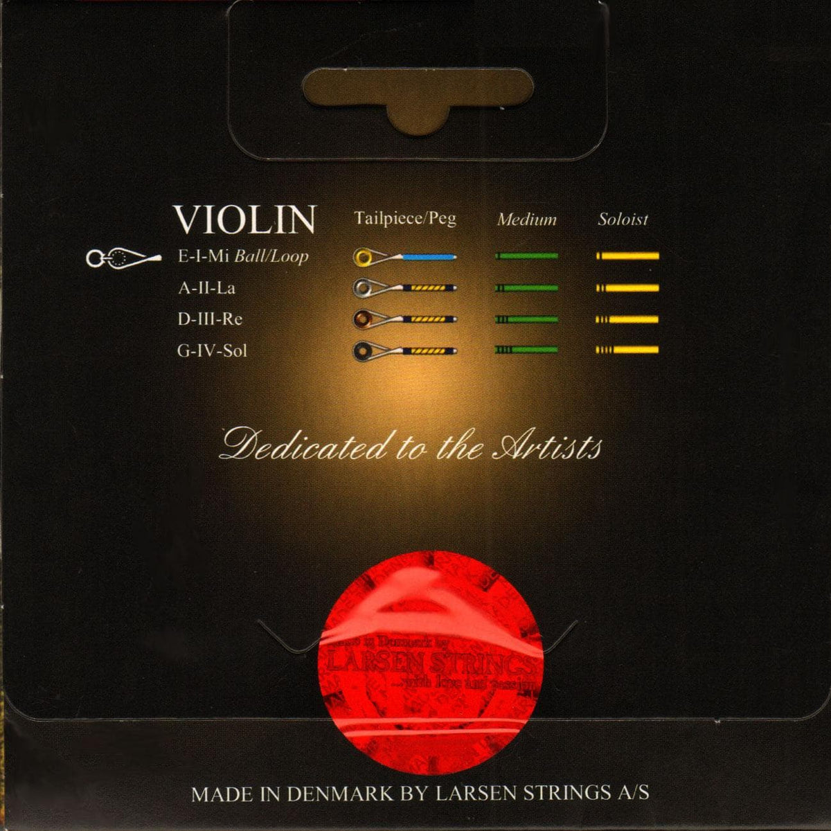 Larsen Il Cannone Violin String Direct and Focused Set - 4/4 Size - So
