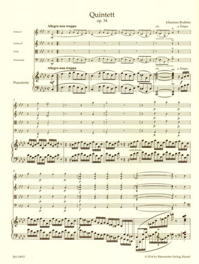Johannes Brahms - Piano Quintet in F minor, Op. 34 