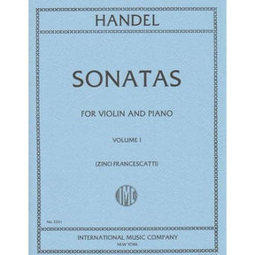 Handel, George Frideric - Six Sonatas, Volume 1 (Nos 1-3) - Violin and Piano - edited by Zino Francescatti - International Edition