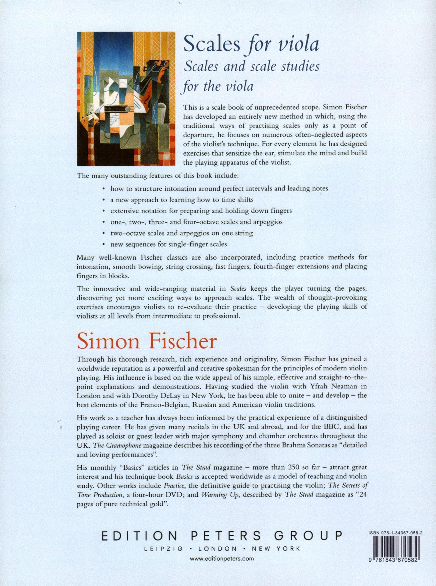 Fischer, Simon - Scales and Scale Studies for Viola - Edition Peters