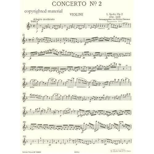 molester Bøje Ødelægge Spohr Concerto No. 2: Violin Sheet Music