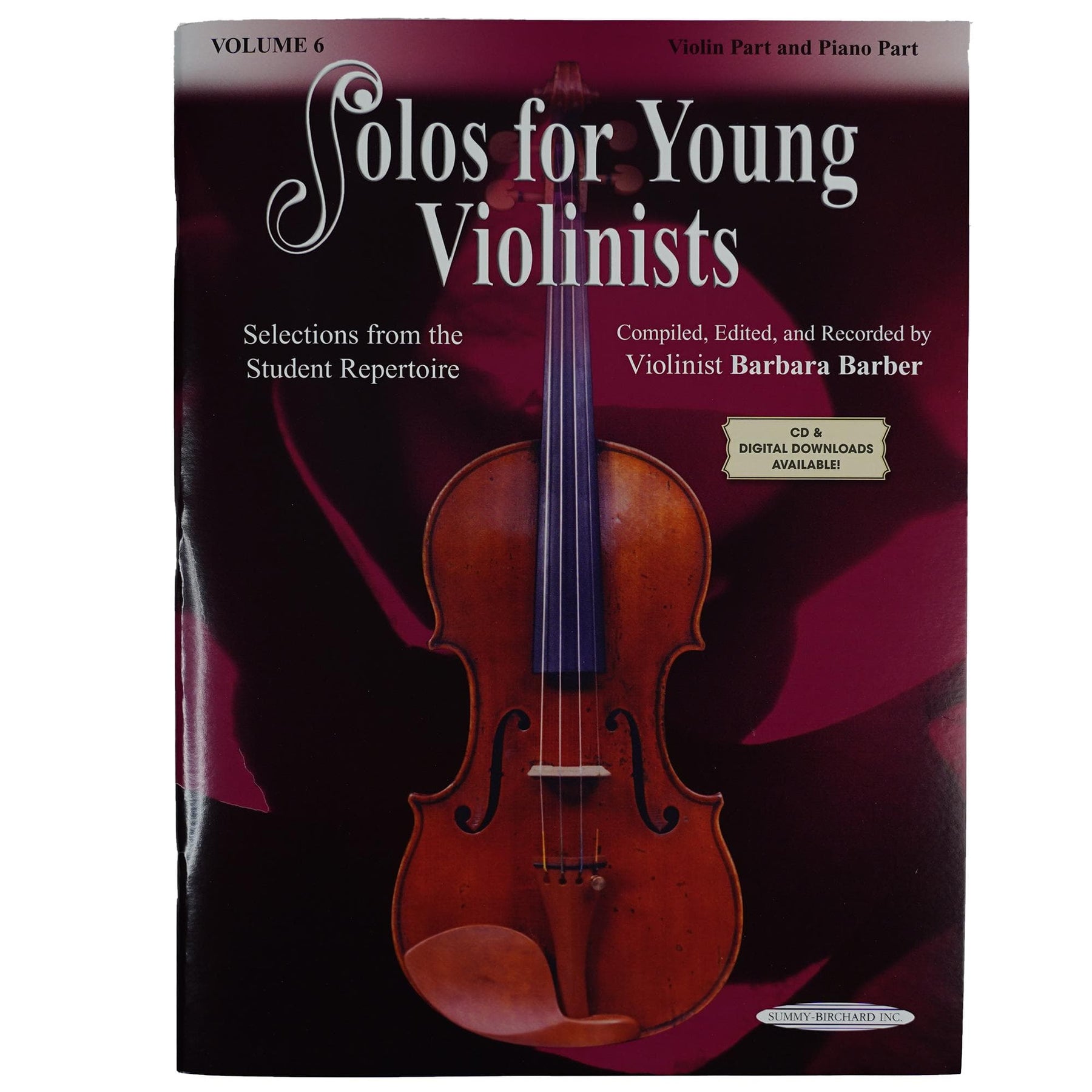 Solos for Young Violinists Volume 6 for Violin and Piano by Barbara Barber - Summy-Birchard Publication