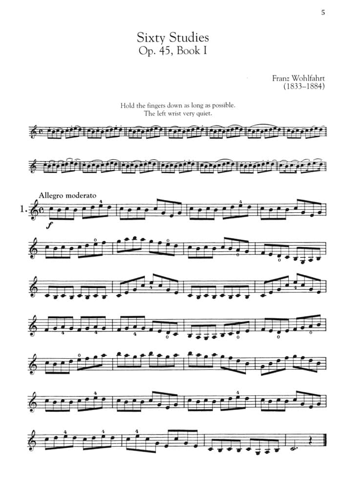 Wohlfahrt, Franz - Collected Easy Studies for the Violin, Op 45, 54, and 74 - Schirmer