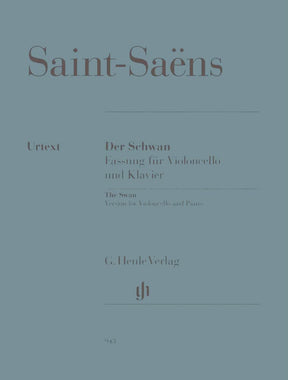 Saint-Saens, Camille -The Swan from "The Carnival of the Animals" - for Cello and Piano -   edited by David Geringas - Henle