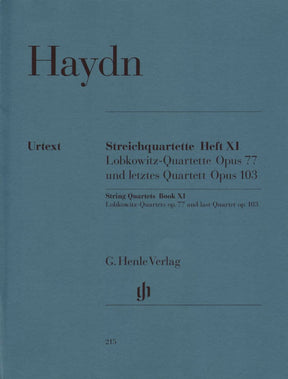 Haydn, Franz Joseph - String Quartets, Volume 11: Op 77 and 103 - edited by Horst Walter - G Henle Verlag URTEXT