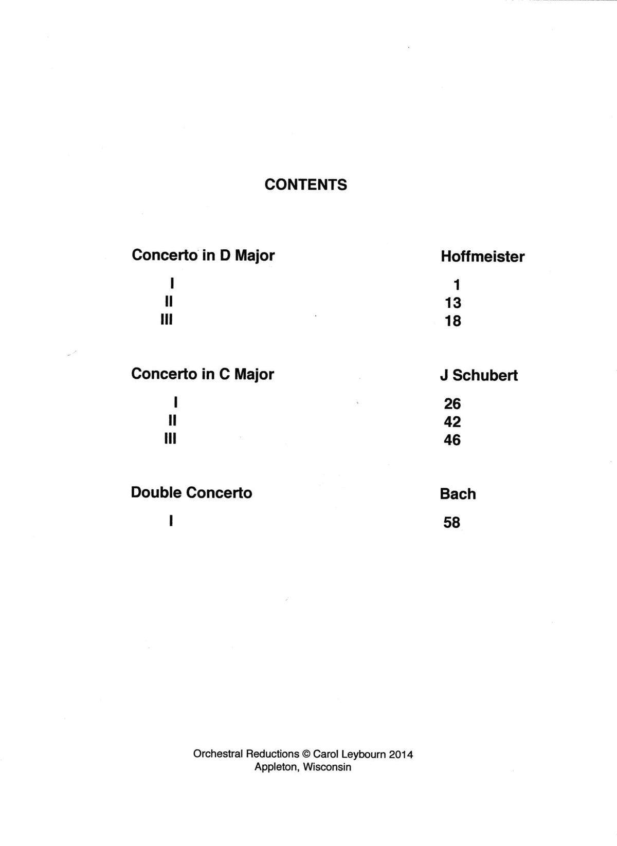 Viola Concertos (Volume 2) - Hoffmeister, J. Schubert, and J.S. Bach - PIANO ACCOMPANIMENT ONLY - arranged by Carol Leybourn - Frustrated Accompanist Edition