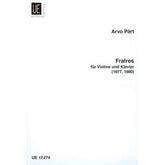 Paert - Fratres For Violin and Piano Universal Edition