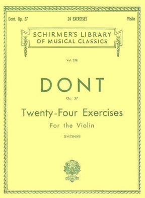 Dont, Jakob - 24 Studies, Op 37 - Violin solo - edited by Louis Svecenski - Schirmer Edition