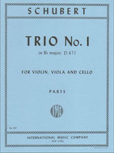 Schubert, Franz - Trio No 1 in B-flat Major, D 471 Published by International Music Company