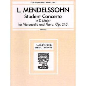 Mendelssohn, Ludwig - Student Concerto in D Major, Op 213 - Cello and Piano - Carl Fischer Edition