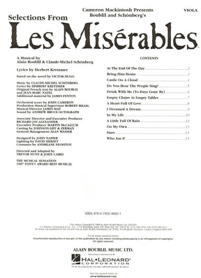 Boublil/Schönberg - Selections from "Les Misérables" - Viola - arranged by Cameron Mackintosh - Hal Leonard Edition