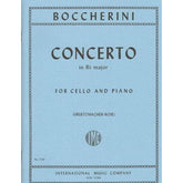 Boccherini, Luigi - Concerto in B-flat Major G 482 for Cello and Piano - Arranged by Greutzmacher-Rose - International Edition