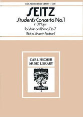 Seitz, Fritz (Friedrich) - Student's Concerto No 1 in D Major, Op 7 - Violin and Piano - Carl Fischer