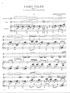 Schumann, Robert - Marchenerzahlungen (Fairy Tales), Op 132 For Violin (or Clarinet), Viola, and Piano Published by International Music Company