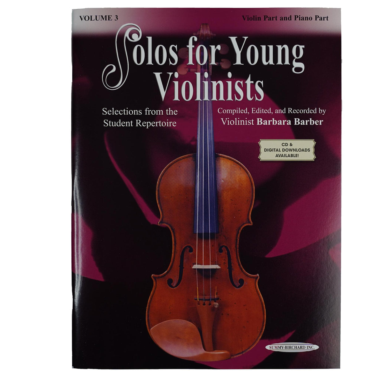 Solos for Young Violinists Volume 3 for Violin and Piano by Barbara Barber - Summy-Birchard Publication