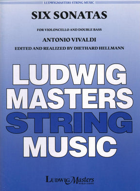 Vivaldi, Antonio - Six Sonatas, F XIV, Numbers 1-6 For Cello and Piano Edited by Hellmann Published by Masters Music Publishing Co