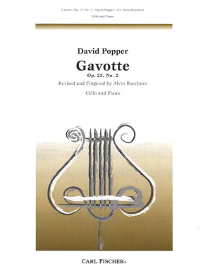 Popper, David - Gavotte No 2 In D Major, Op 23 - For Cello and Piano - Carl Fischer