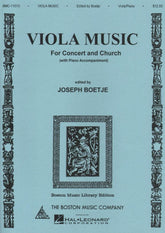 Boetje, Joseph - Viola Music For Concert and Church for Viola and Piano - Boston Music Company Publication