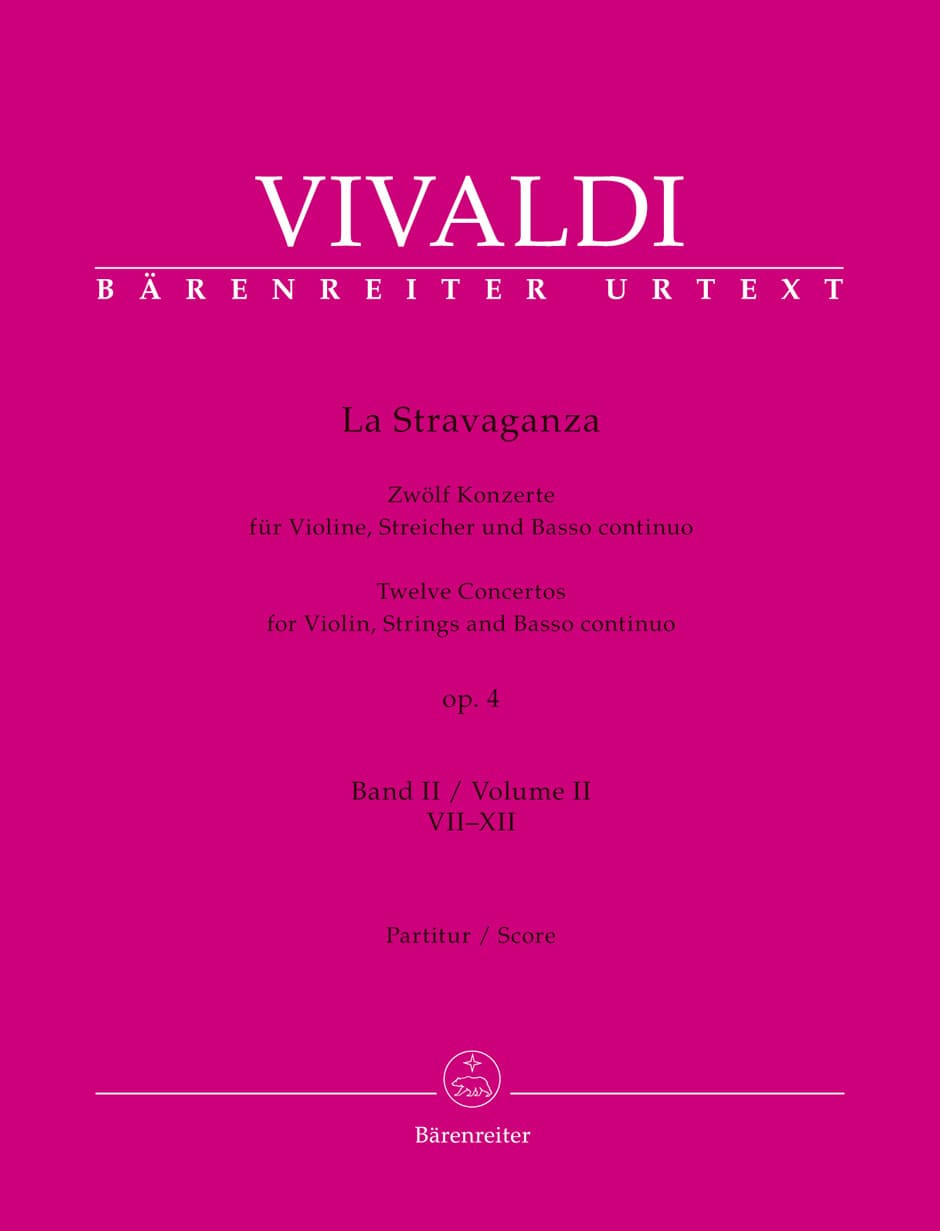 Vivaldi, Antonio - La Stravaganza Vol 2, 7-12 - Op 4 - for Violin and Piano - Barenreiter URTEXT