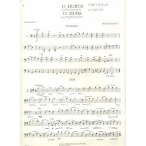 Matz, Rudolf - 12 Duets for Two Violoncellos - Two Cellos - Dominis Music Edition