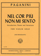 Paganini, Niccolo - Introduction and Variations on "Nel Cor Piu Non Mi Sento," Op 38 - Solo Violin - edited by Zino Francescatti - International Music Company