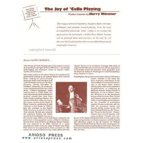 Wimmer The Joy of Cello Playing - Master Lesson 3. Published by Arioso Press.