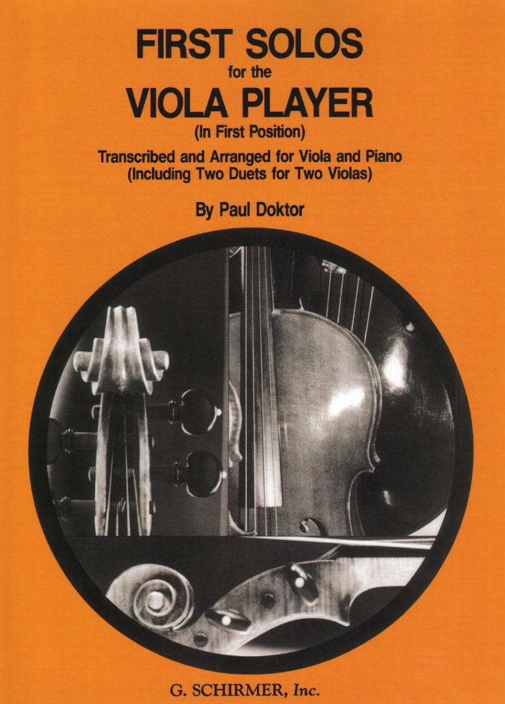 Doktor, Paul - First Solos For The Viola Player - Viola and Piano - Schirmer Edition