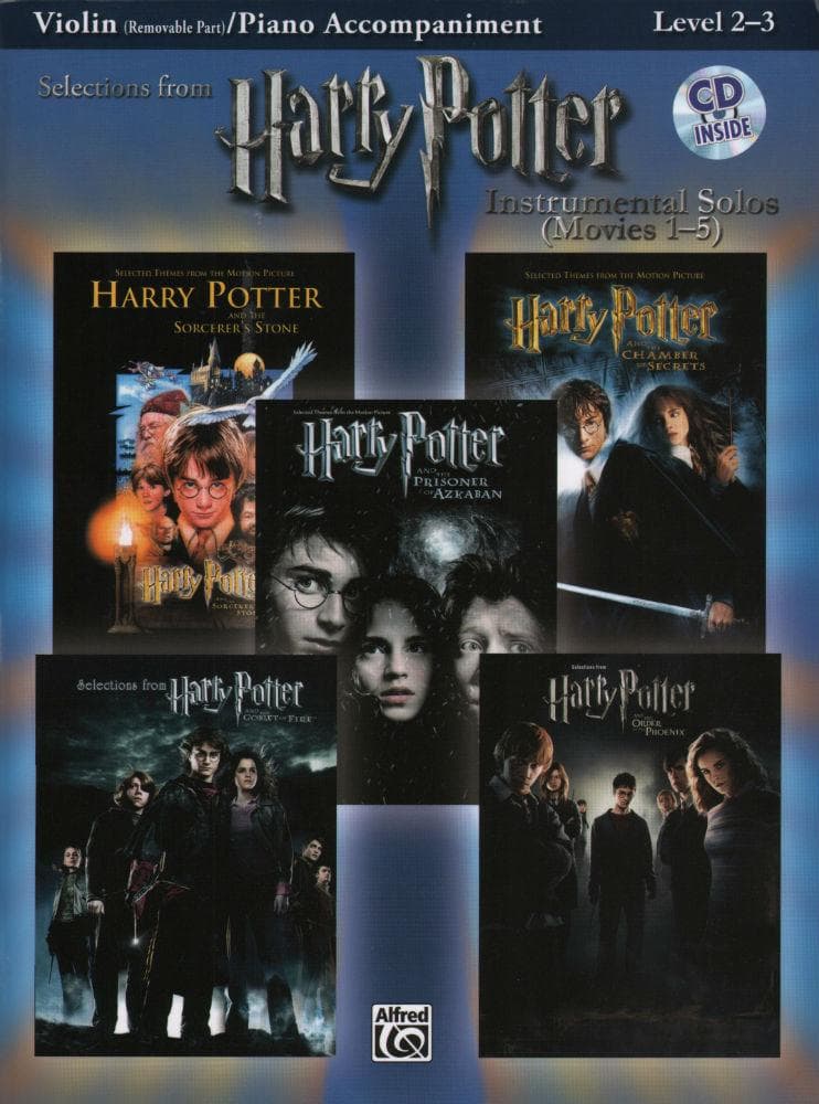 Selections from Harry Potter: Instrumental Solos (Movies 1-5) - Violin and Piano - Book/CD set - Alfred Music Publishing