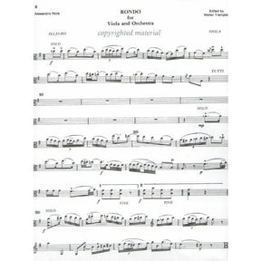 Rolla - Rondo For Viola and Orchestra (Piano Reduction) Edited by Walter Trampler Published by Rarities for Strings Publications