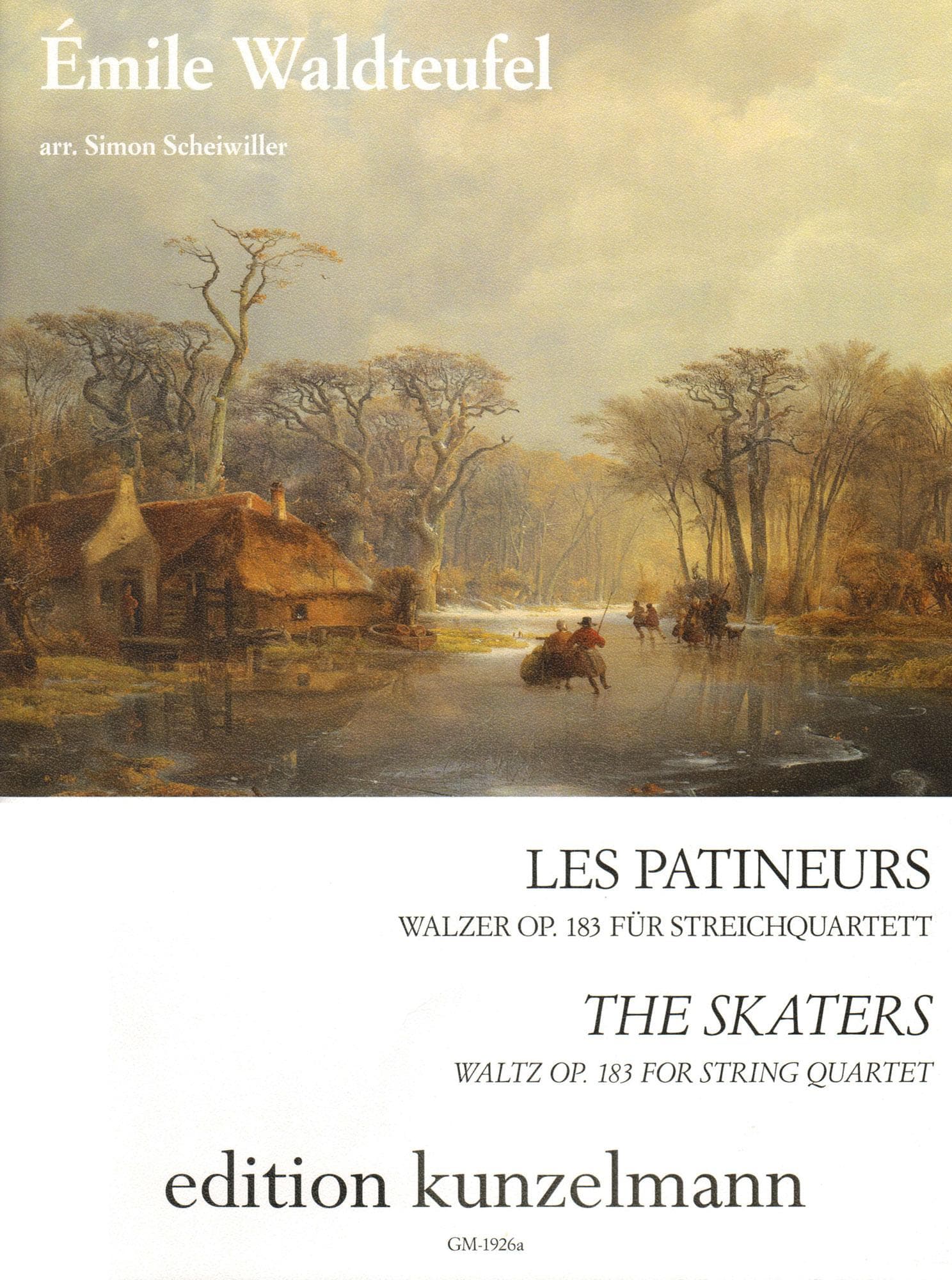 Waldteufel, Emile - The Skaters (Les Patineurs) Waltz, Opus 183 - for String Quartet - arranged by Simon Scheiwiller - Edition Kunzelmann