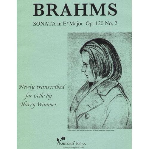 Brahms, Johannes - Sonata in E flat Major Op 120 No 2 for Cello - Transcribed by Wimmer - Arioso Press Publication