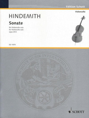 Hindemith, Paul - Sonata, Op 25, No 3 - Cello solo - Schott Edition