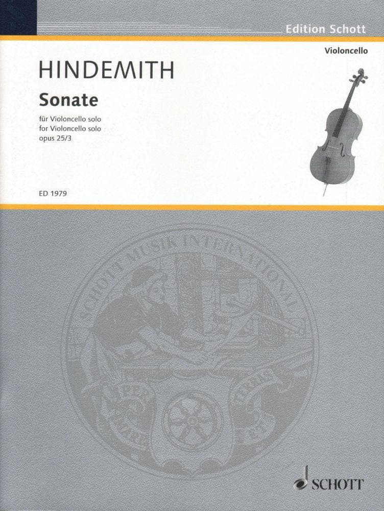 Hindemith, Paul - Sonata, Op 25, No 3 - Cello solo - Schott Edition