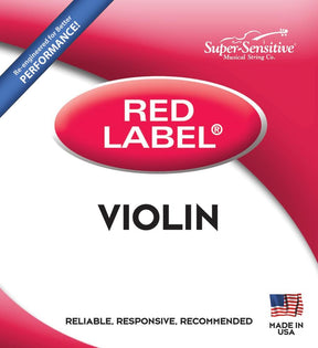 Super-Sensitive Red Label Violin String Set - 1/2 Size - Medium Gauge