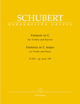 Schubert, Franz - Fantasia In C Major, Op 159, D 934 - for Violin and Piano - Barenreiter URTEXT