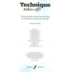 Cohen, Mary - Technique Takes Off for Viola - Faber Publication