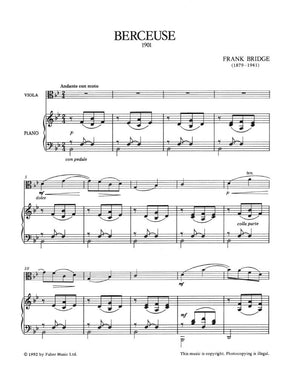 Bridge, Frank - 4 Pieces H 8 - 47 - 26 -96 for Viola and Piano - Faber Music Publication