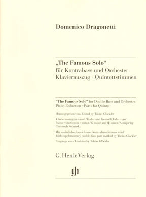 Dragonetti - "The Famous Solo", for Bass and Pno