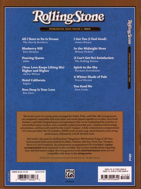 Rolling Stone: 500 Greatest Songs of All Time, Volume 2 - Violin and Piano - Book/CD - arranged by Galliford, Neuburg and Edmondson - Alfred Music