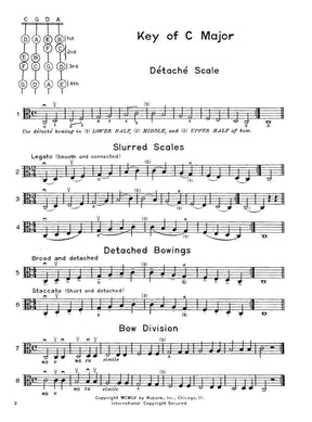 Whistler/Hummel - Elementary Scales & Bowings, for Viola Published by Rubank Publications