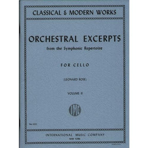 Orchestral Excerpts, Volume 2 - Cello - edited by Leonard Rose and Nathan Stutch - International Music Company