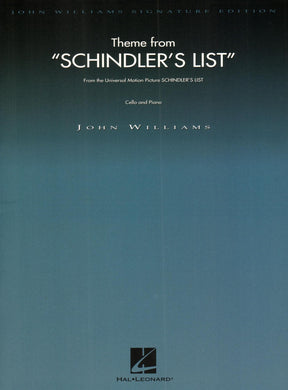 Williams, John - Theme from "Schindler's List" - Cello and Piano - Hal Leonard Publication