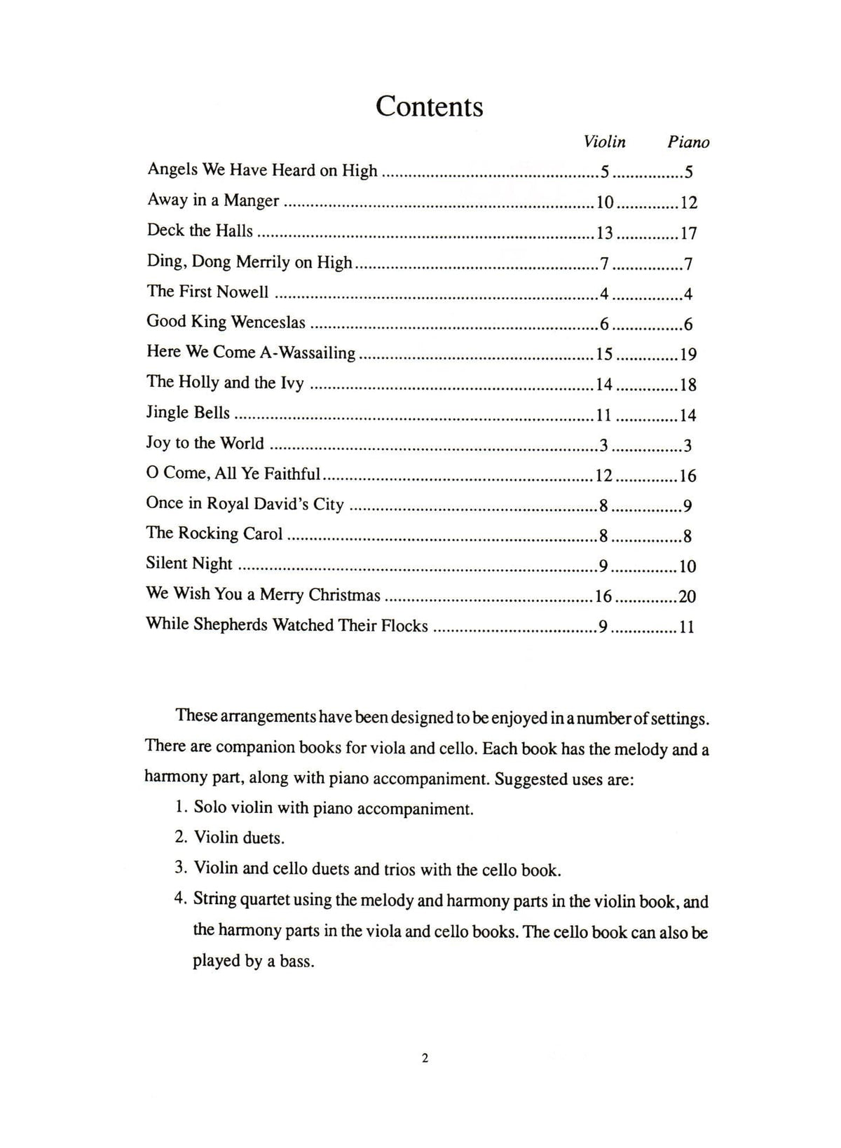 Christmas Solos for Beginning Violin, Level 1 - Violin Parts and Piano Accompaniment for Flexible Ensemble - by Craig Duncan - Mel Bay Publications