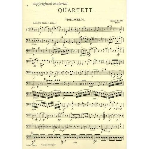 Mozart, WA - String Quartets, Volume 1: The 10 Famous Quartets - Two Violins, Viola, and Cello - edited by Andreas Moser and Hugo Becker - Edition Peters