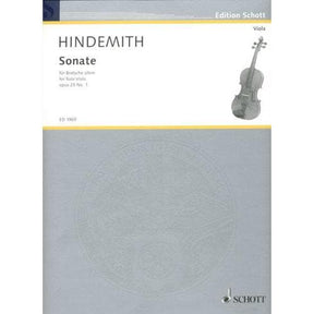 Hindemith, Paul - Sonata, Op 25, No 1 - Viola solo - Schott Edition