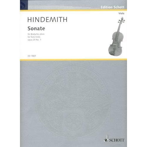 Hindemith, Paul - Sonata, Op 25, No 1 - Viola solo - Schott Edition