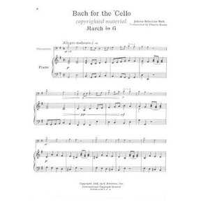 Bach For The Cello: Ten Pieces in the First Position - Book for Cello and Piano - Transcribed by Krane - Schirmer Edition