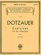 Dotzauer, J Friedrich - Exercises for Violoncello, Book 2 (Nos 35-62) - Cello solo - edited by Johannes Klingenberg - Schirmer Edition